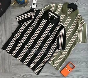 Strips Knitted Polo Shirts