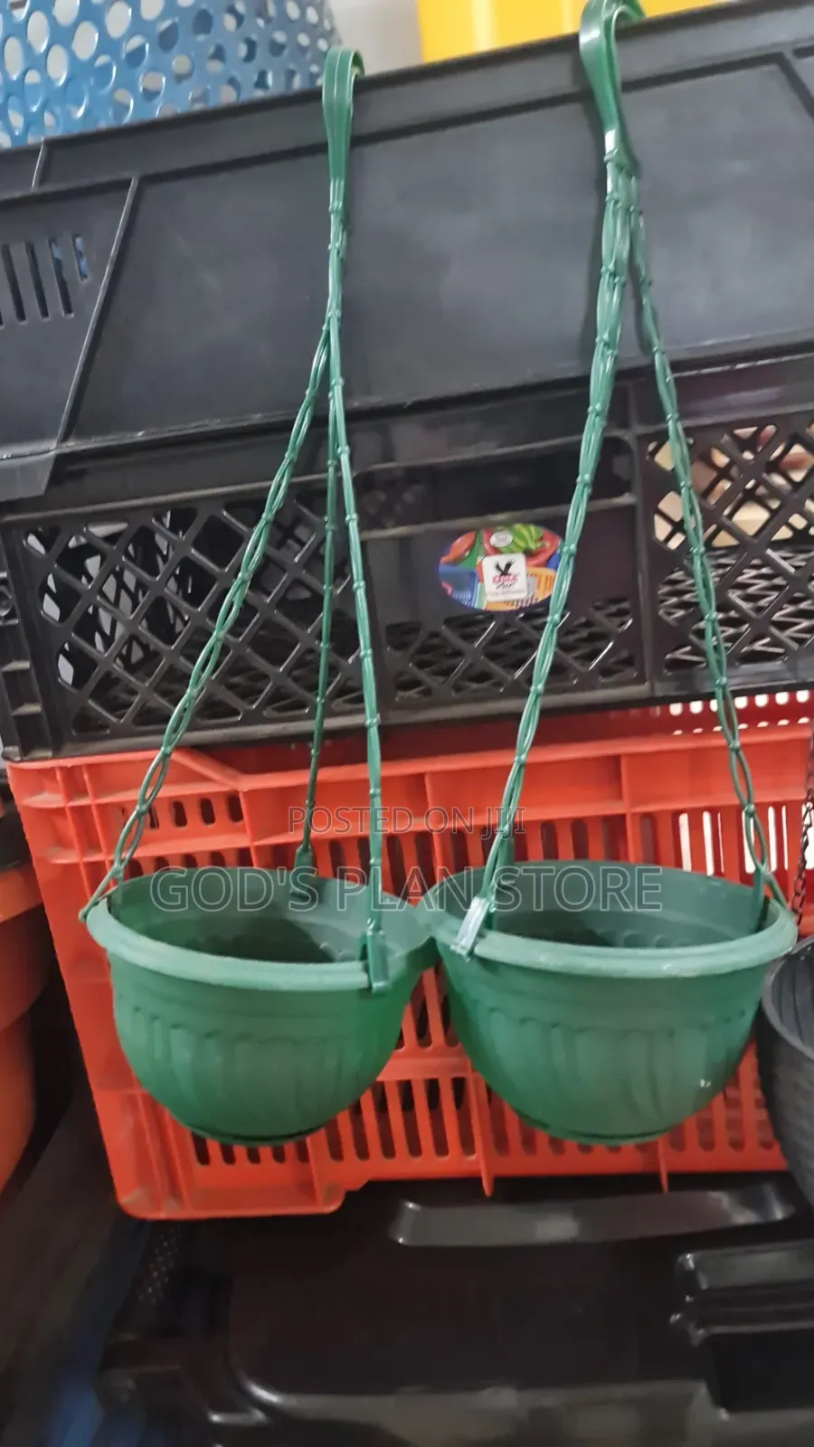 1pc Hanging Pots Hanging Flower Pots (Green)