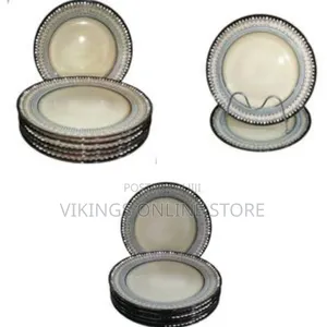 Decorative Pattern Dinner Plate Set (6 Pieces) - Multicolor