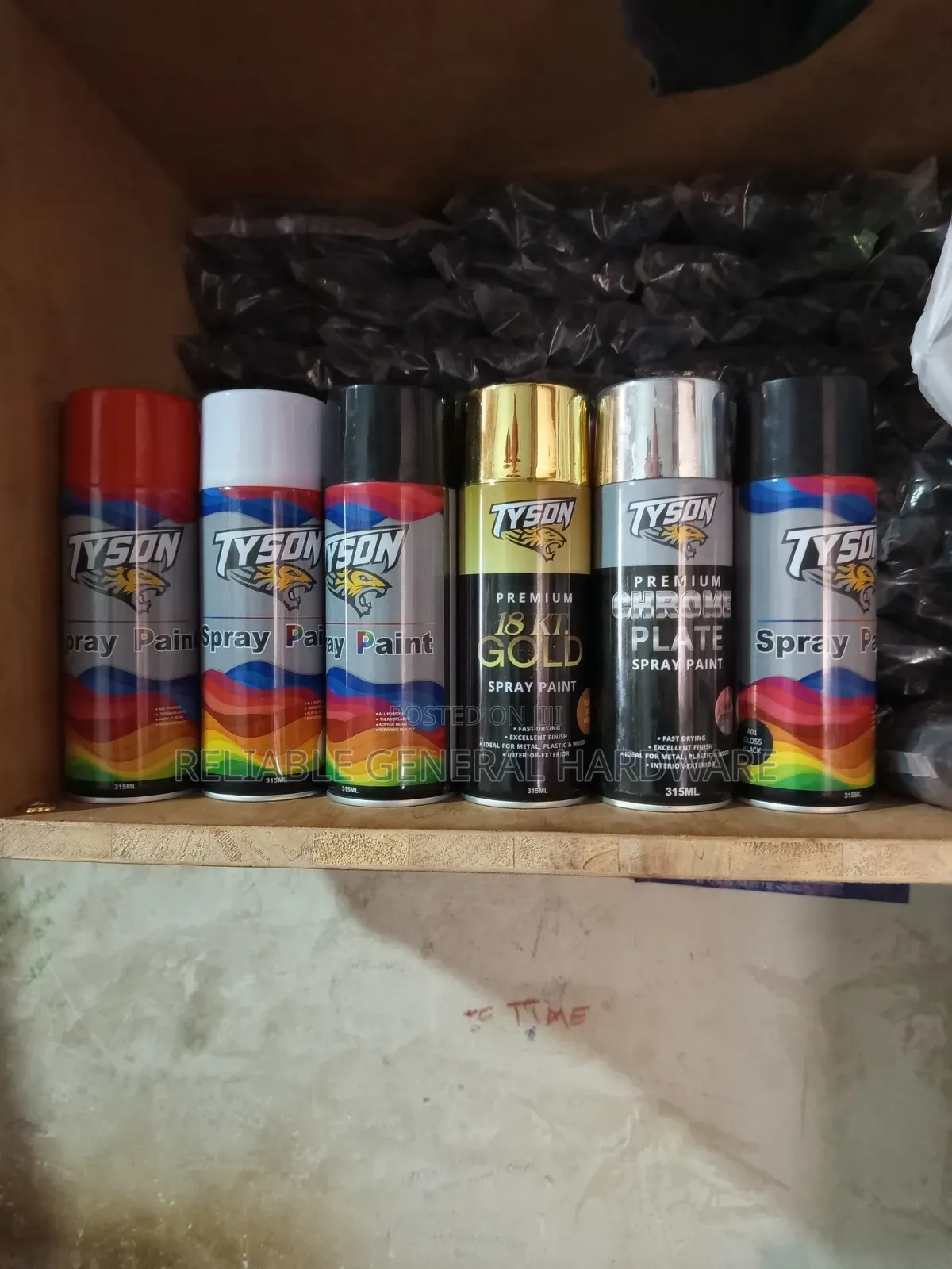 Spray Paint All Colors 315ml Tyson for Multi Purposes