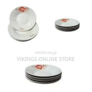 6 Piece Set of Ceramic Soup Plates