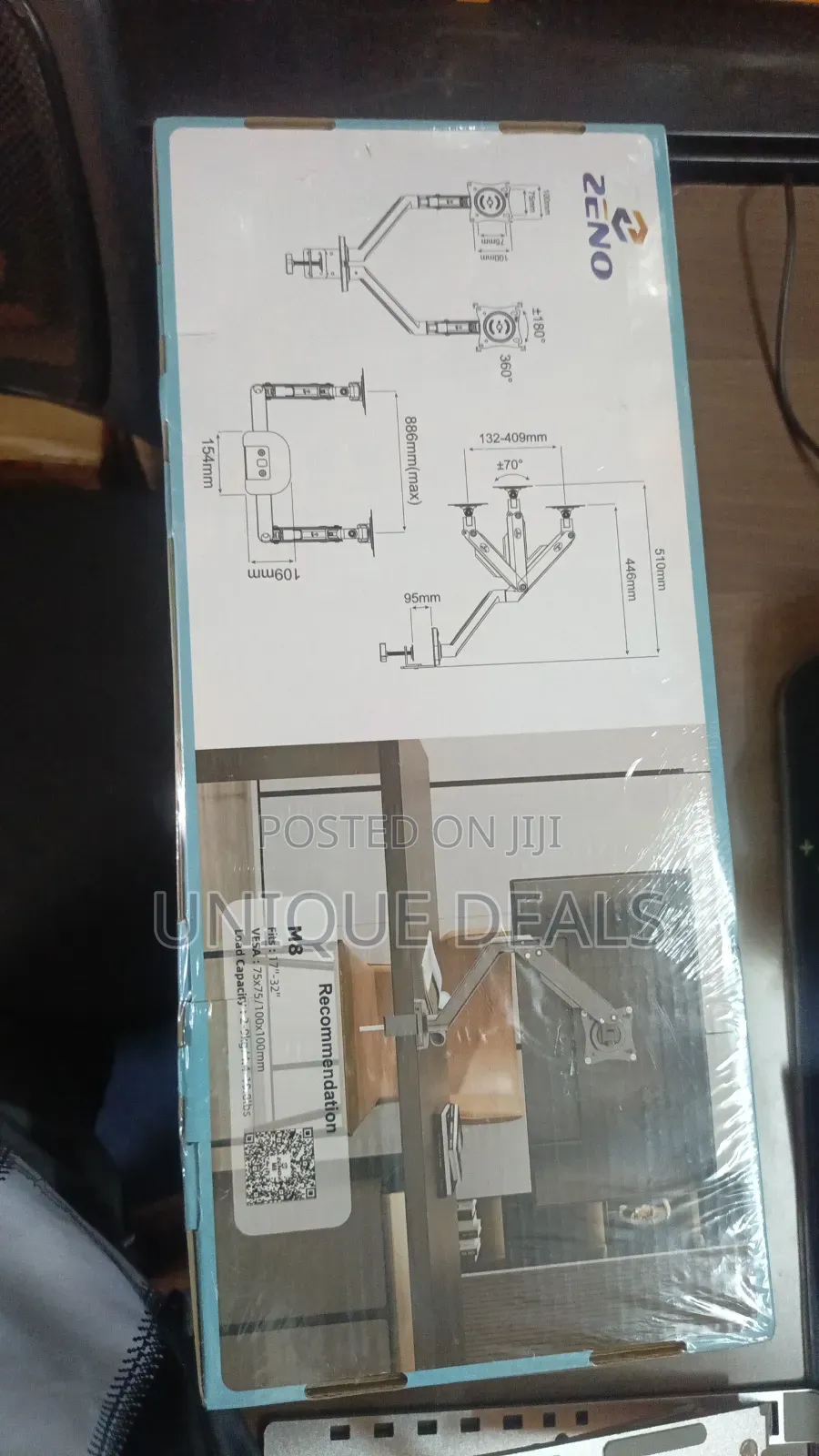 Zeno M8d Dual Monitor Desk Mount Stand