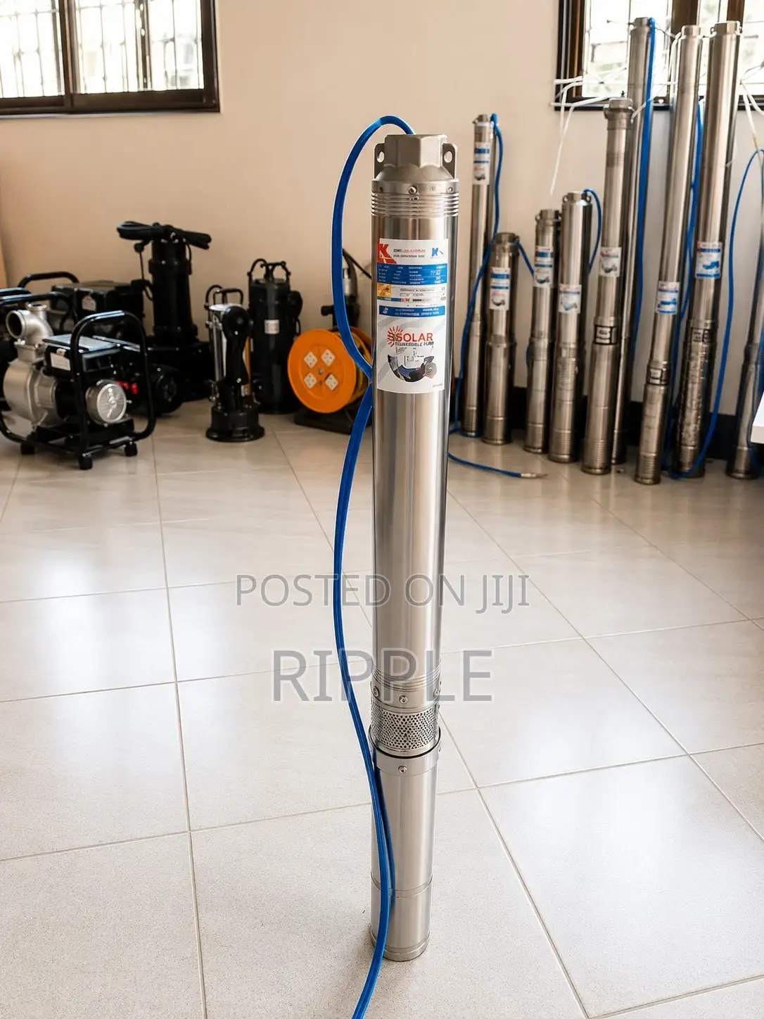 750w Solar Deep Well Pump 69m Head 4500l/H Borehole Water Pump