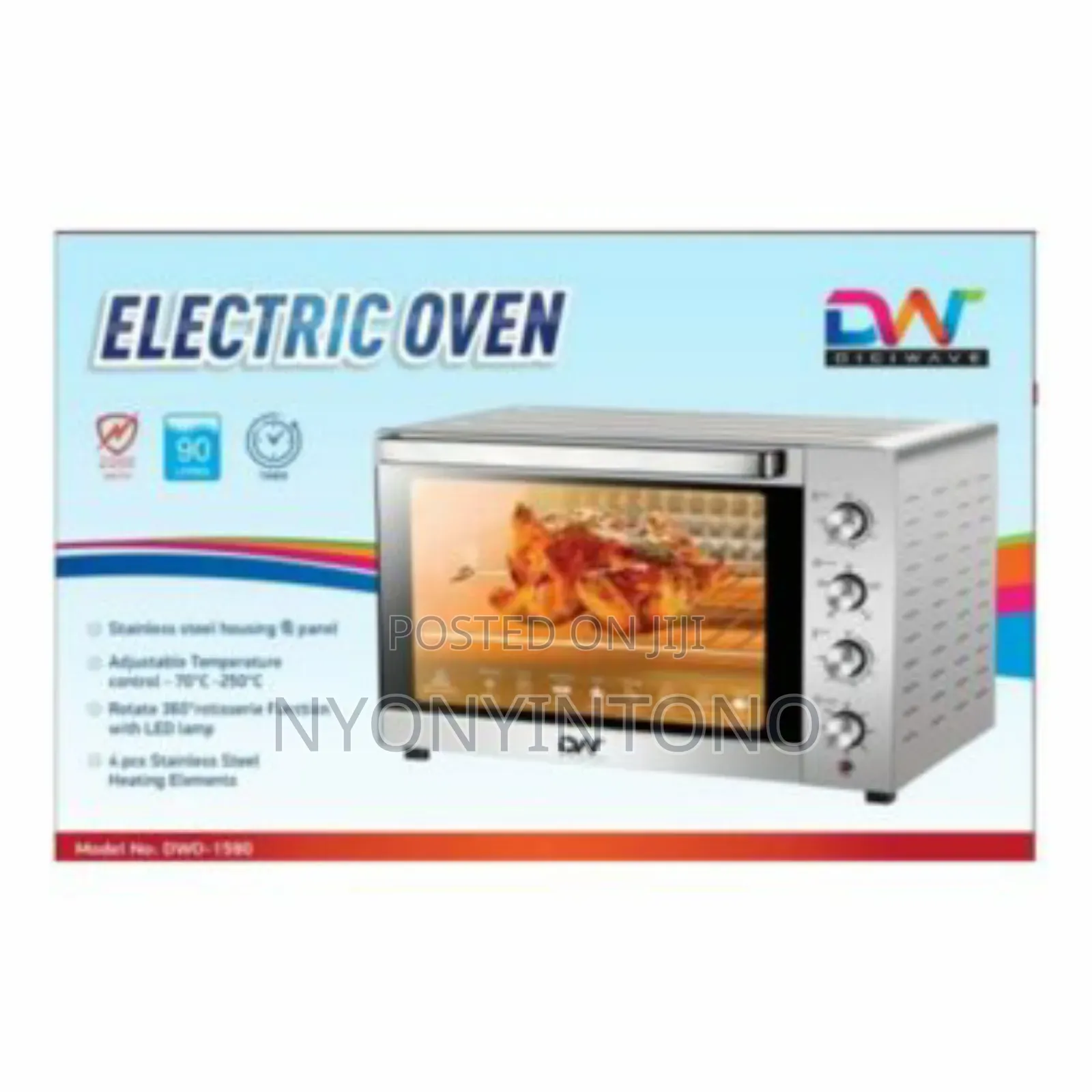 Dw 90litres Rottessire Electric Oven With Baker Wire Tray