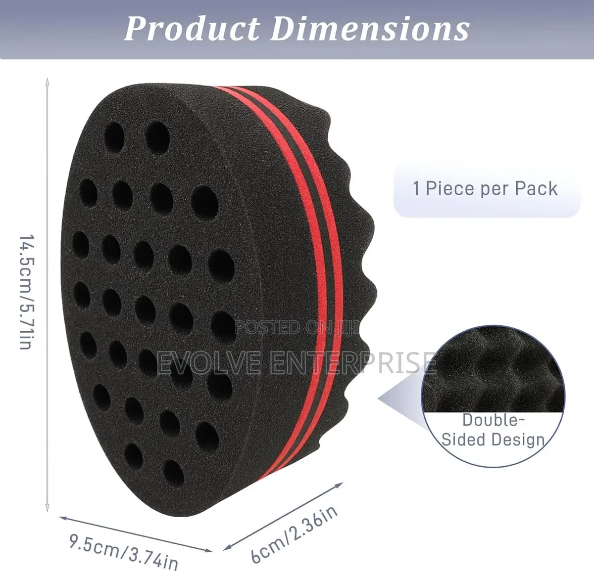 Hair Twist Sponge – Double-Sided Barber Tool for Afro Coils
