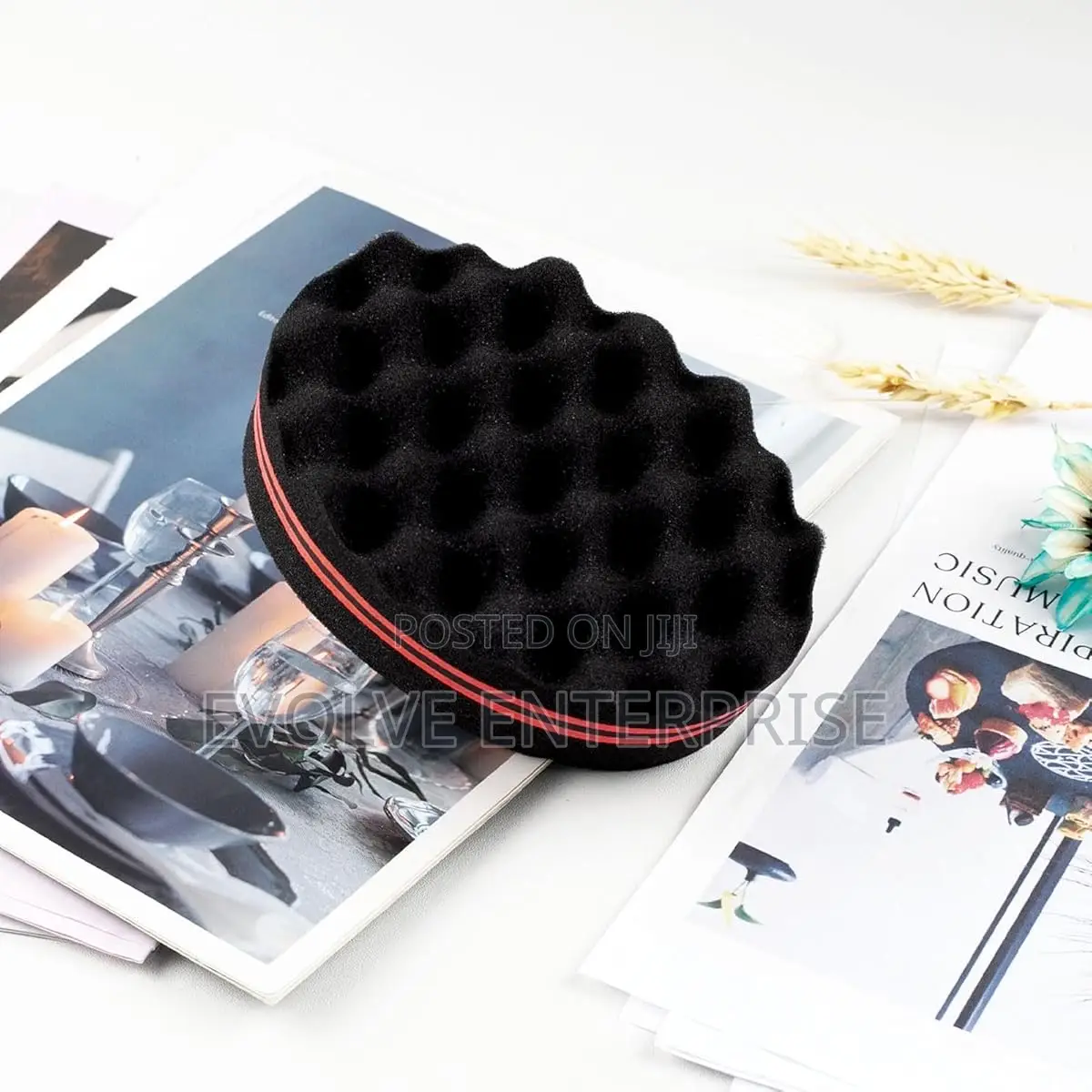 Hair Twist Sponge – Double-Sided Barber Tool for Afro Coils