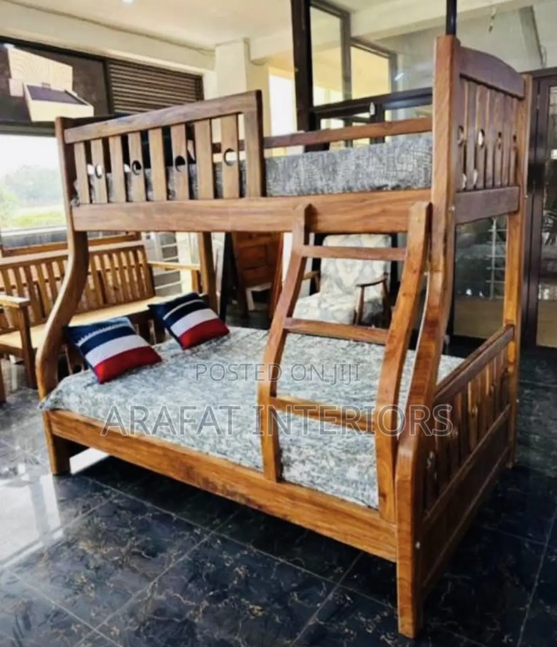 Solid Mugavu Wood Bunk Bed Combines Strength