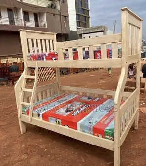 Crafted Solid Wood Bunk Bed in Natural Light Tone