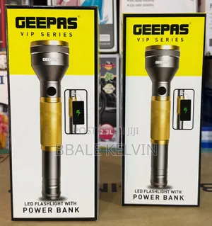 Geepas Vip Series Zoomable Led Flashlight With Power Bank