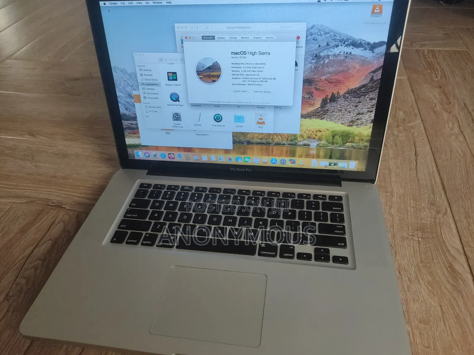 Laptop Apple MacBook Pro 2010 4GB Intel Core i5 SSD 128GB