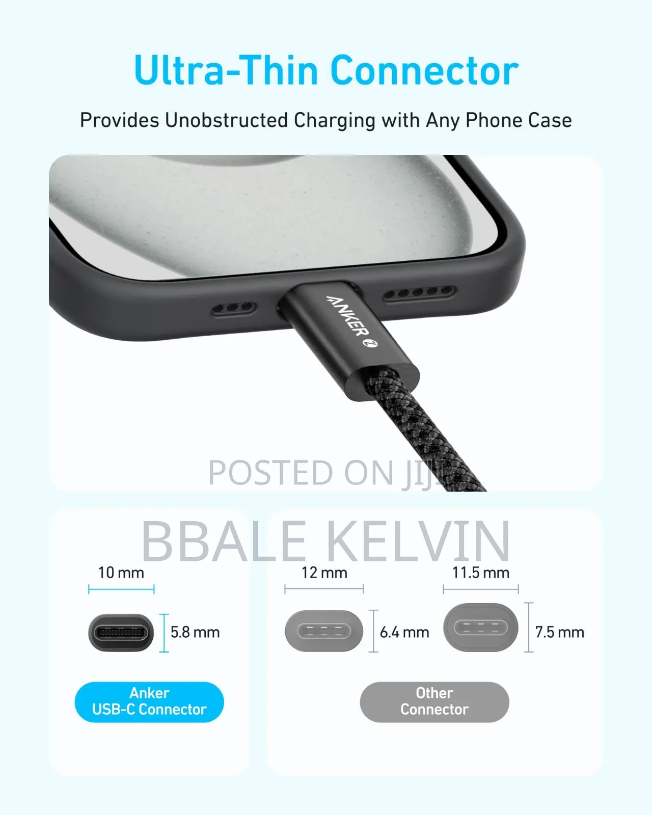 Anker Zolo 240w Usb-C to Usb-C Cable 6ft Fast Charging Braided