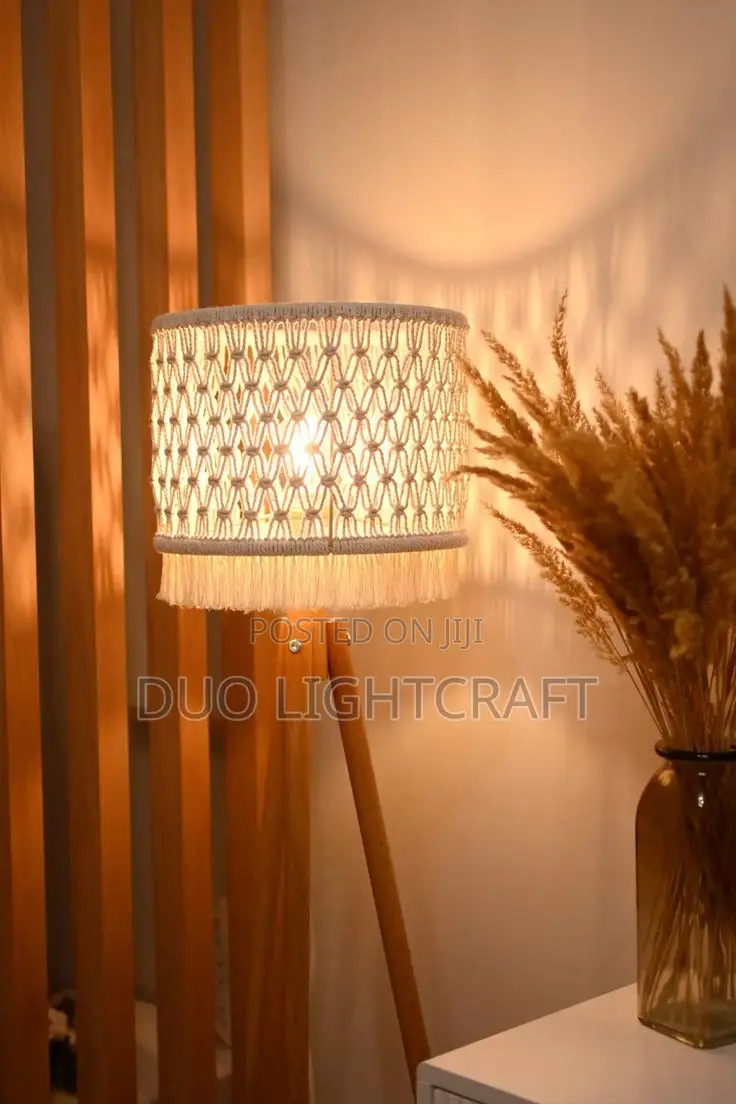 Macrame Wooden Floor Lamps