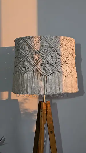 Macrame Wooden Floor Lamps