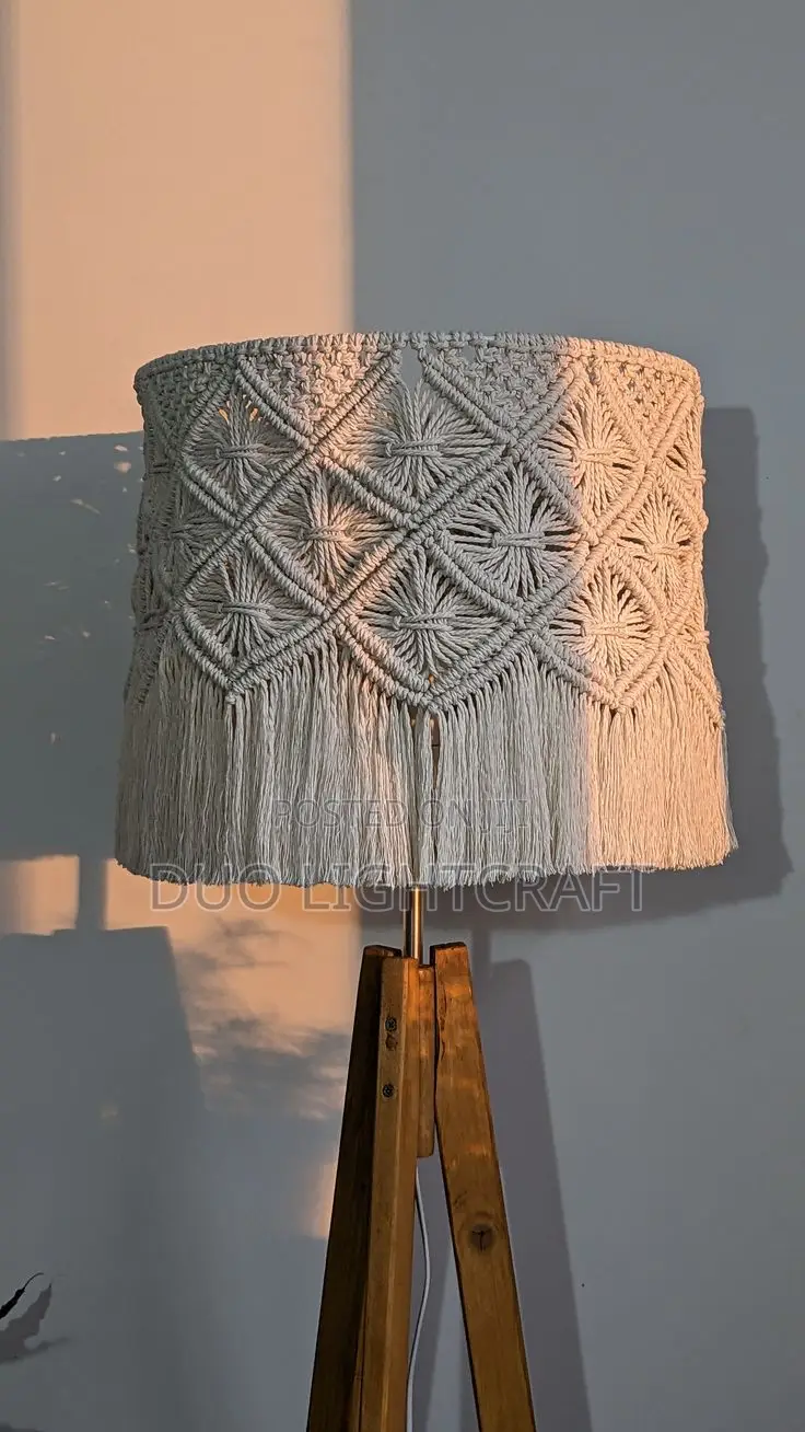 Macrame Wooden Floor Lamps