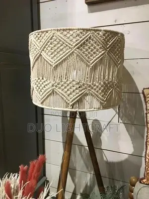 Macrame Wooden Floor Lamps