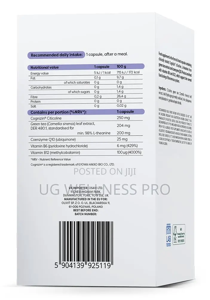 Osavi Neuropower With Citicoline 250 Mg (60 Vegan Caps) Caffeine-Free
