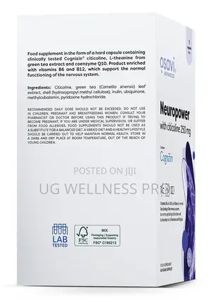 Osavi Neuropower With Citicoline 250 Mg (60 Vegan Caps) Caffeine-Free