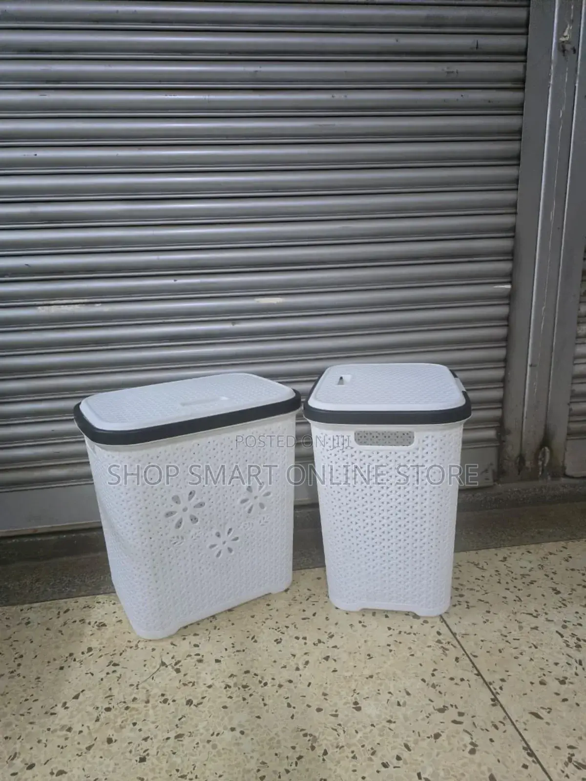 Whitish Plastic Laundry Basket Plastic Laundry Basket
