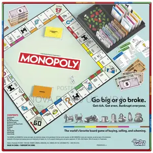 Monopoly Game Family Board Game for 2-6 Players Board Games Kids 8 Up