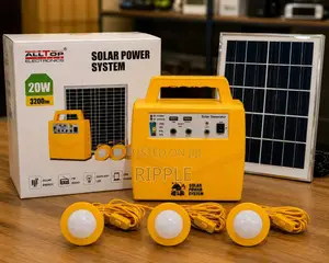 20w Solar Home Lighting Kit With Fm Radio USB Phone Charging