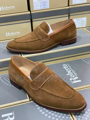 Original New Roberto Venuti Brand Brown Suede Leather Penny Loafer