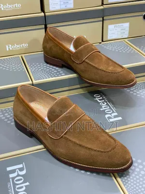 Original New Roberto Venuti Brand Brown Suede Leather Penny Loafer