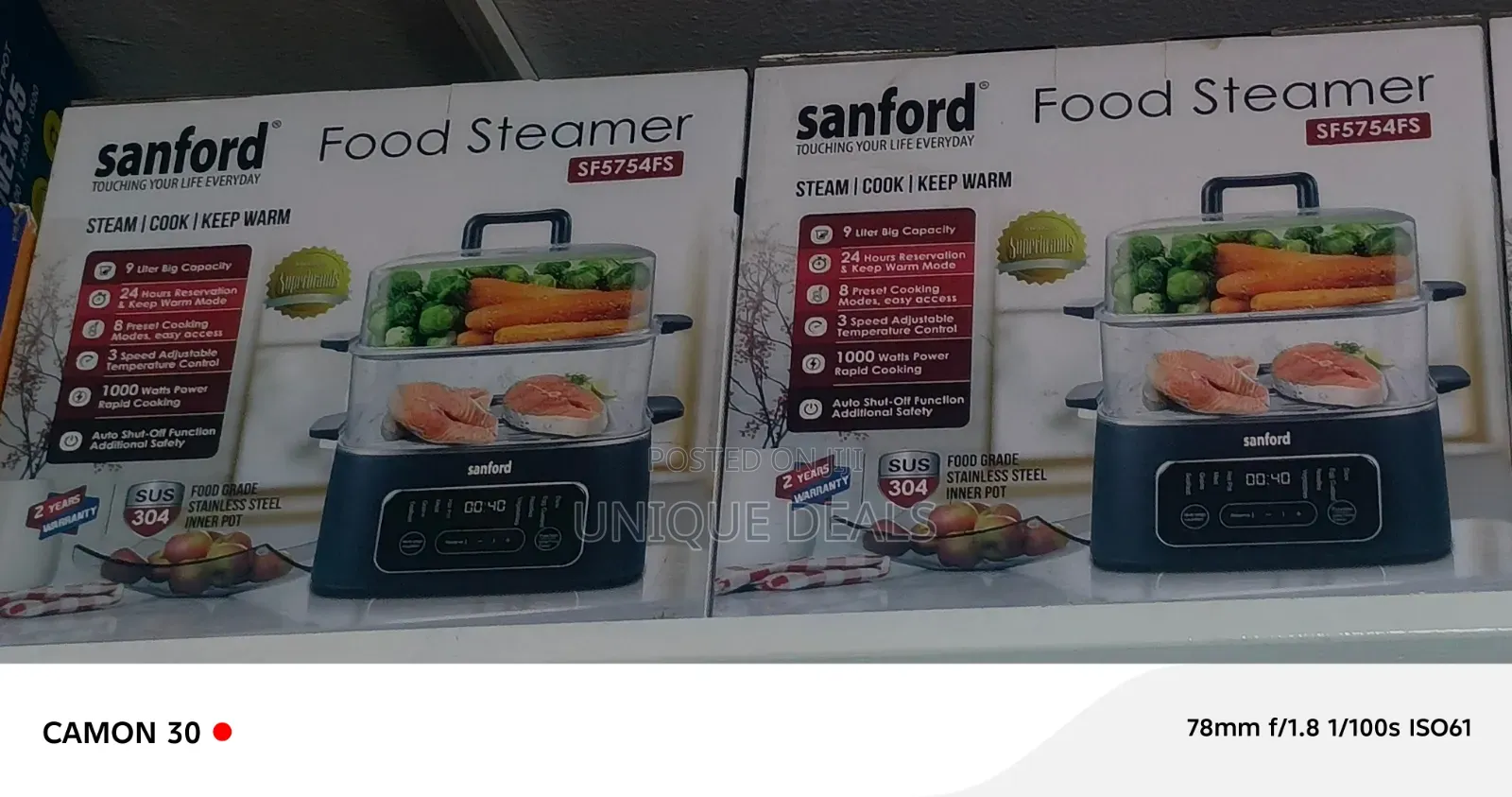 Sanford Sf5754fs 2-Tier 9-Liter Electric Food Steamer