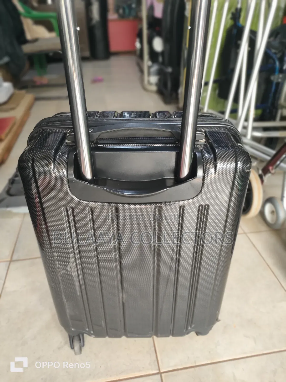 Japan Used Delsey Paris Helium Aero Hardside Suitcase in Black.