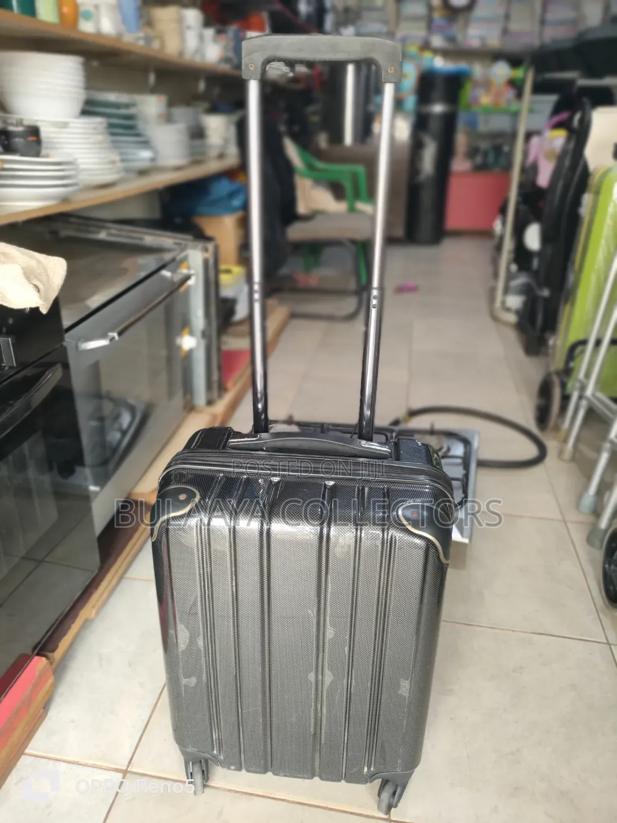 Japan Used Delsey Paris Helium Aero Hardside Suitcase in Black.