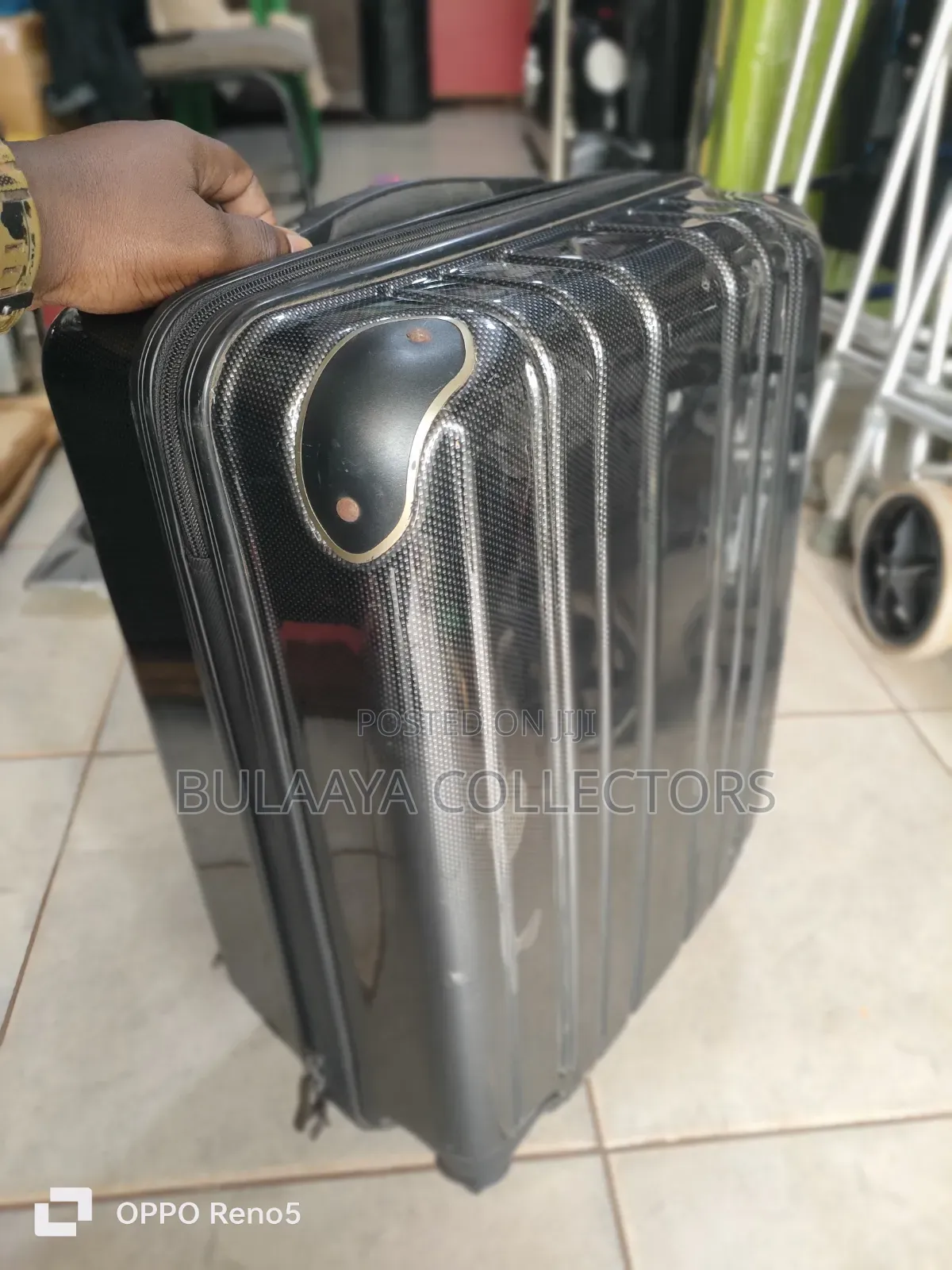 Japan Used Delsey Paris Helium Aero Hardside Suitcase in Black.