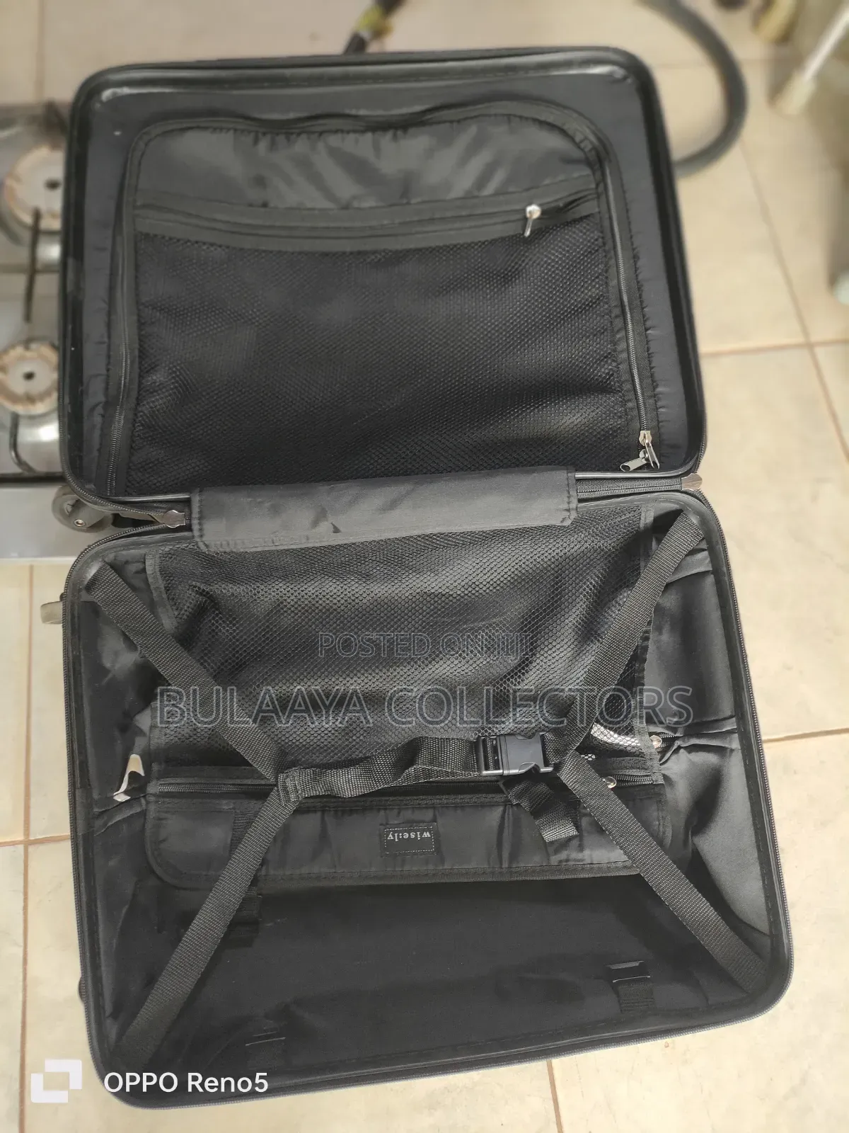 Japan Used Delsey Paris Helium Aero Hardside Suitcase in Black.