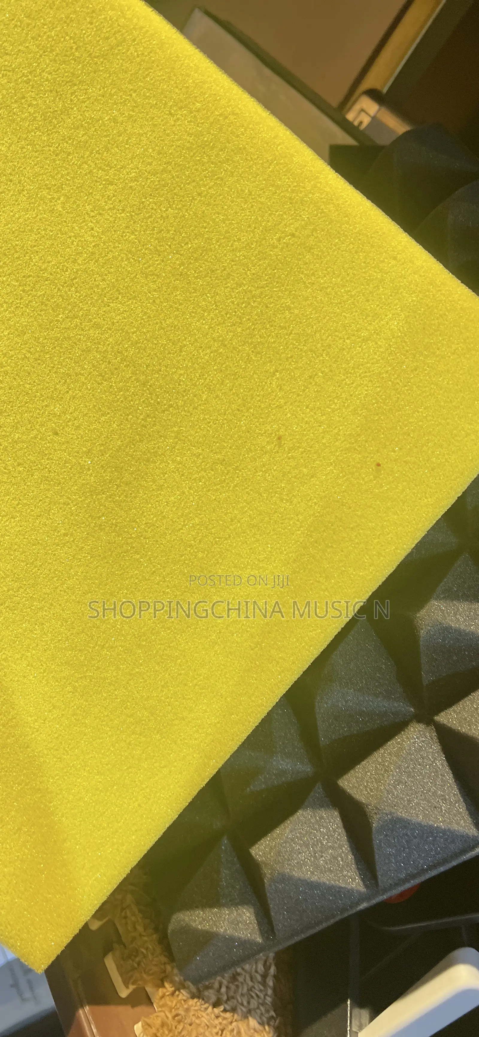 Acoustic Panel Sound Proof Yellow One Pair 1 By 1 Black Room Studio