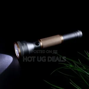 Geepas Rechargeable Led Flashlight With Power Bank With 340 Lumens