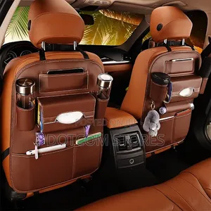 2pack Car Seat Back Organizer Pu Leather Car Seat Protector