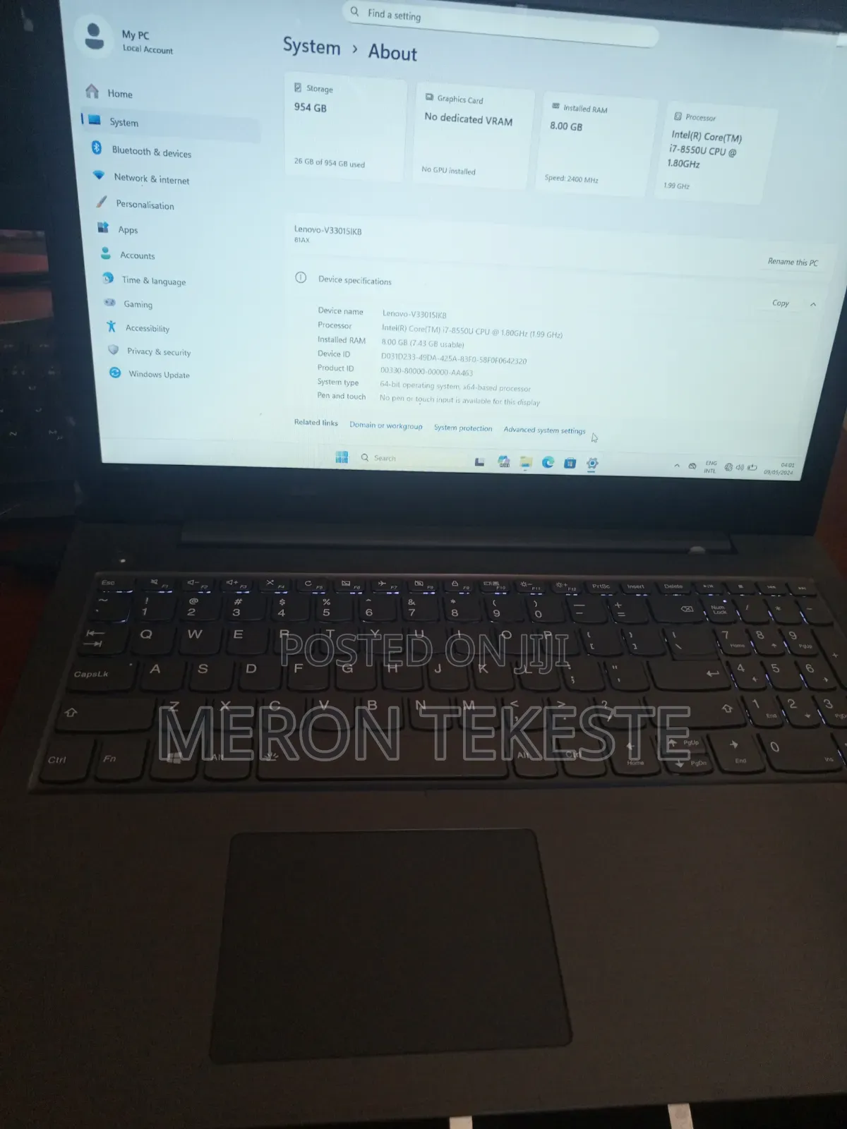 Laptop Lenovo V330 8GB Intel Core i7 SSD 1T