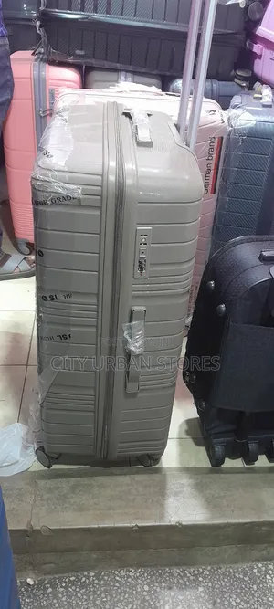 Medium Brown Rubber Suitcases