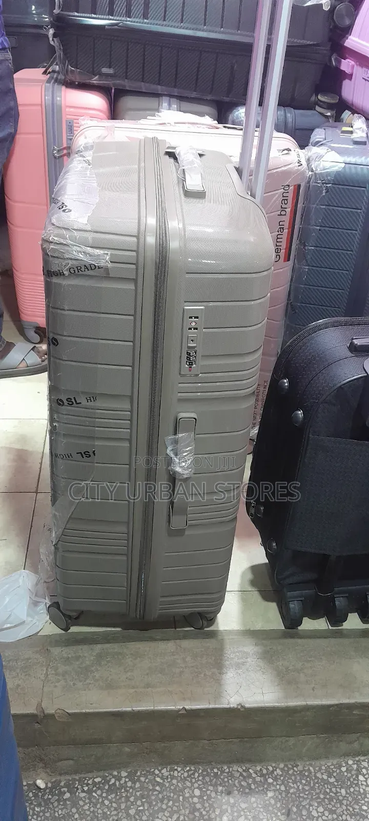 Medium Brown Rubber Suitcases
