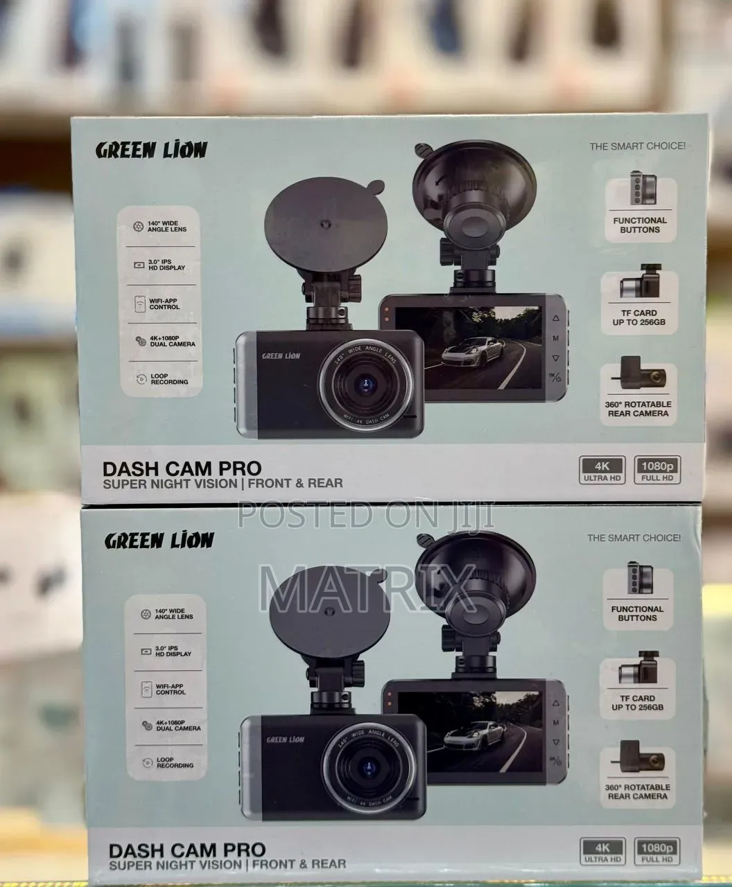 Green Lion Dash Camera Pro, Front Rear Dash Cam, Super Night Vision