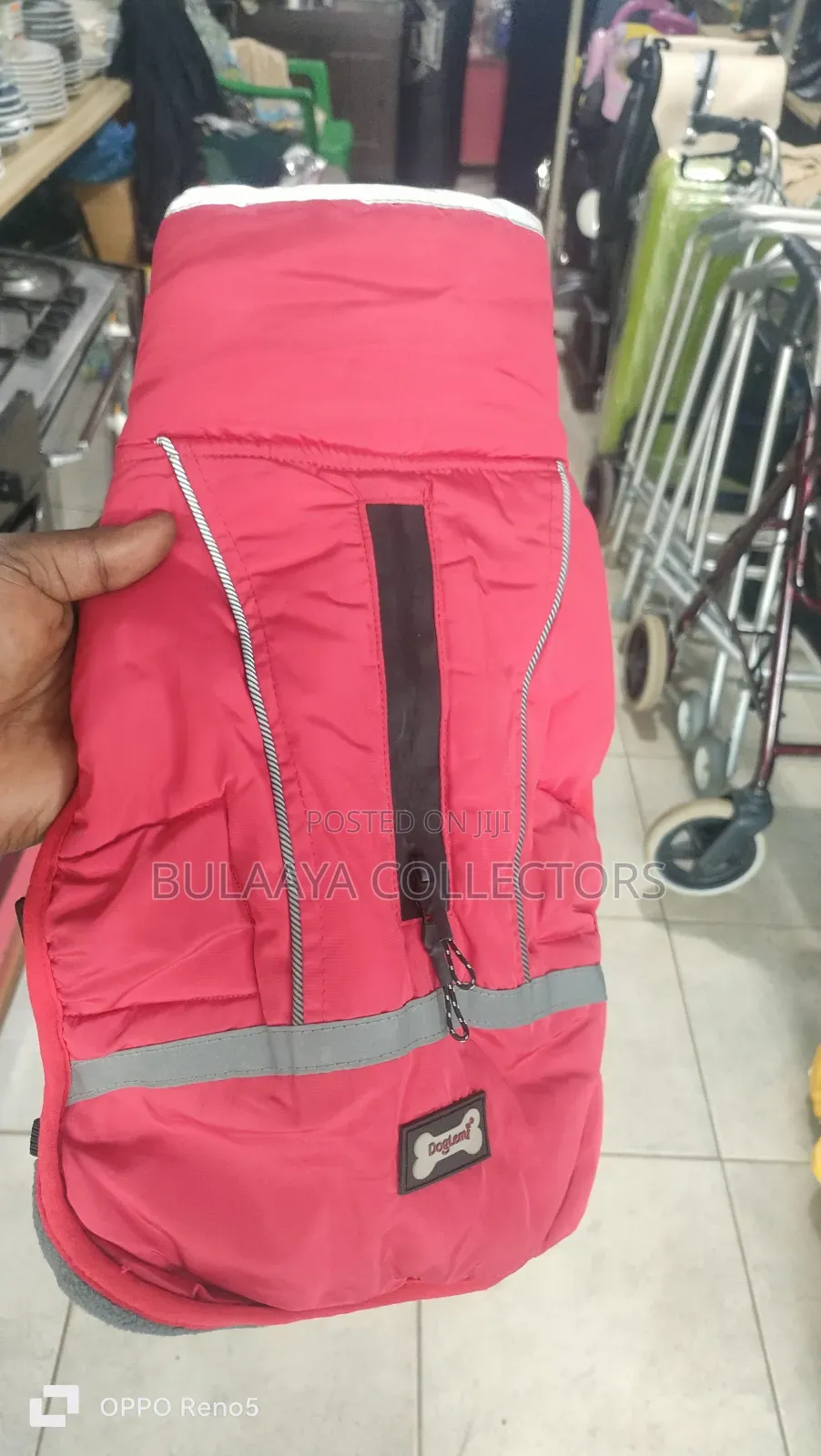 Uk Used Doglemi Brand Red Waterproof Winter Jacket for Dogs.