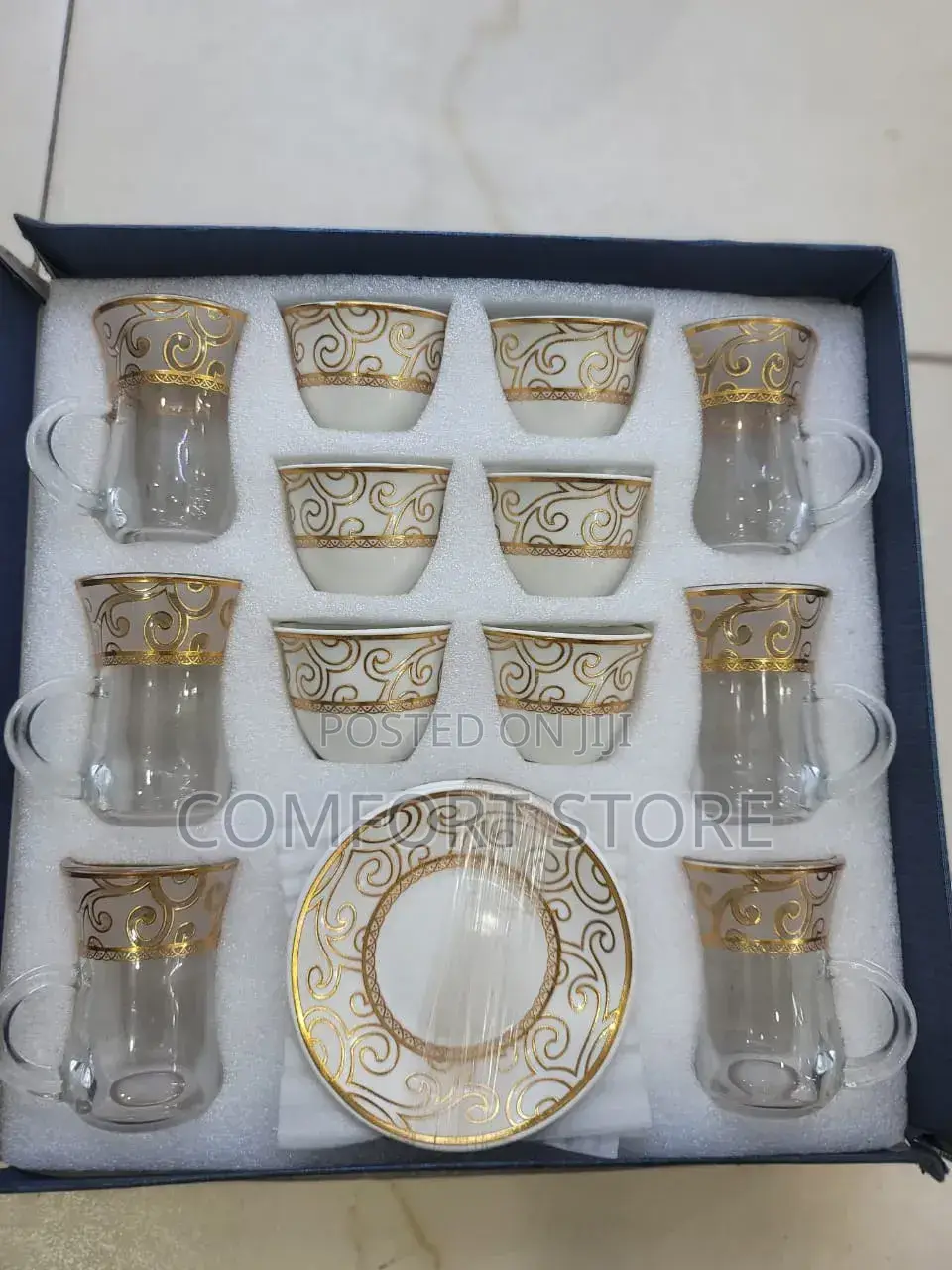 18 Set of Serving Dinner Cups, Water Glass and Sosi