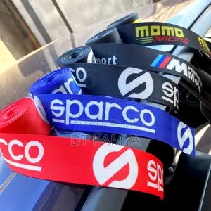 Sparco Style Car Racing Seat Belts - Seat Belt Upgrade / Color - Red