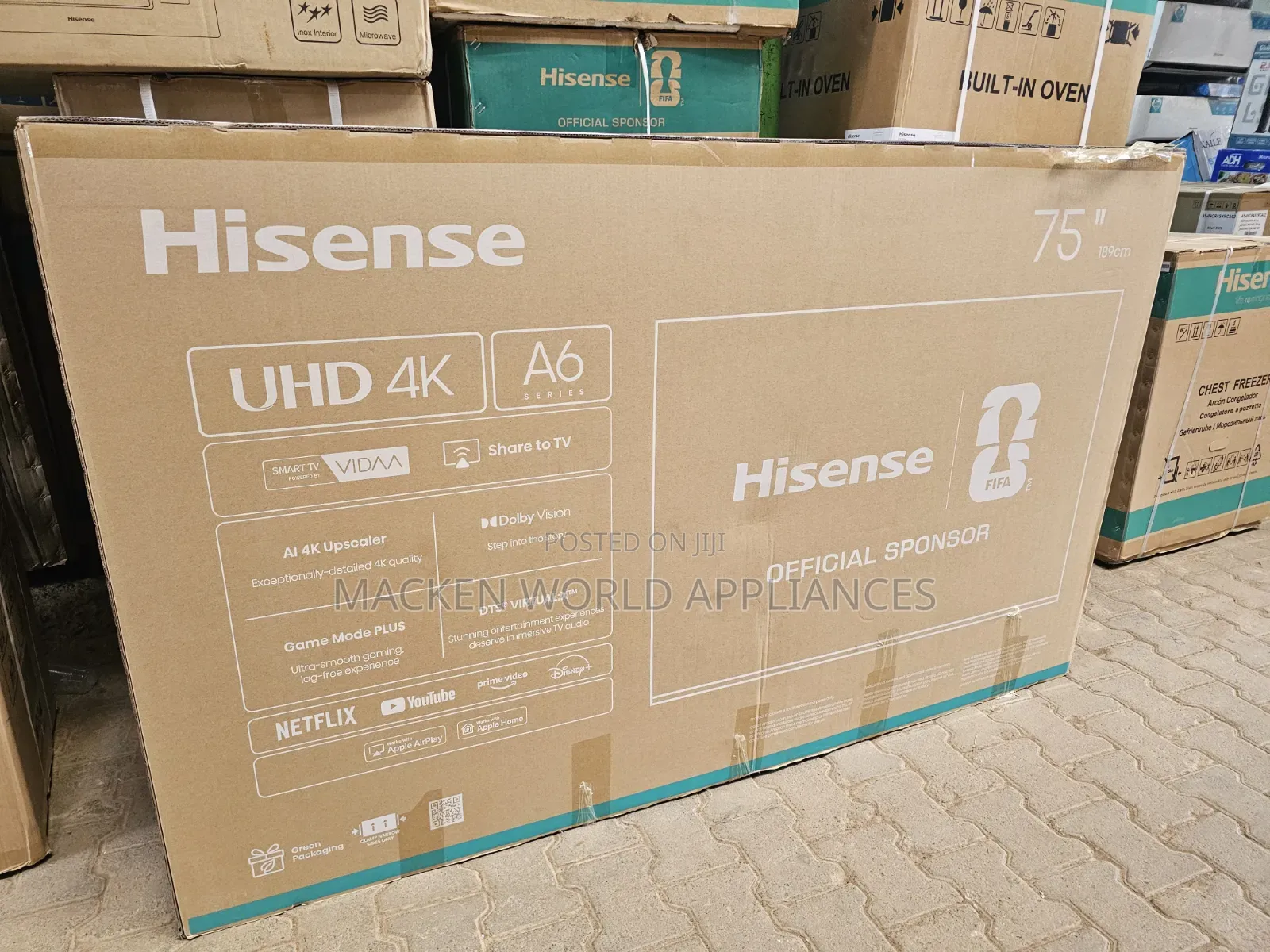 Hisense 75 Inch Uhd Vidaa Smart Tv With Ai Upscaler Dolby Vision