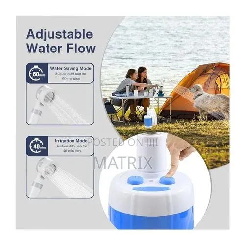 Rechargeable Portable Camping Shower Pump–Outdoor Shower Head Sprayer