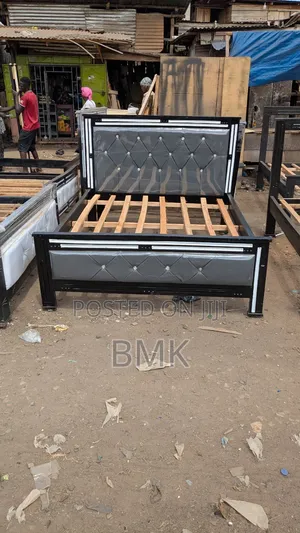 5by6 Bed Available in Black and White Stripes