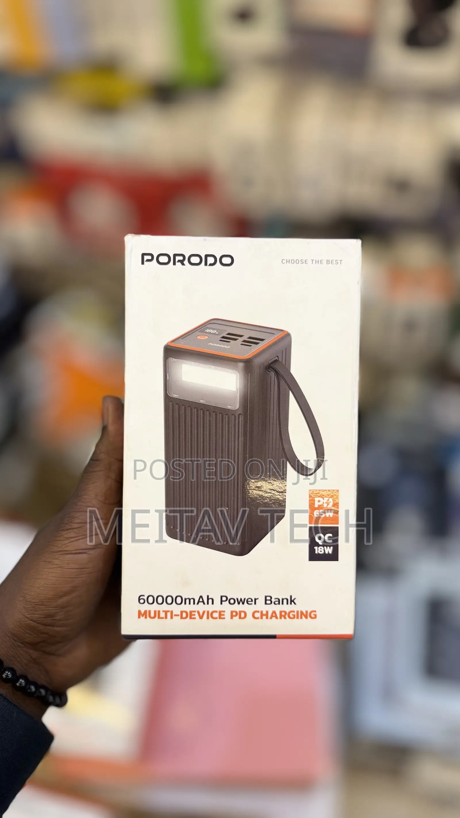 Porodo 60000mah Power Bank 65w, Laptop Power Bank