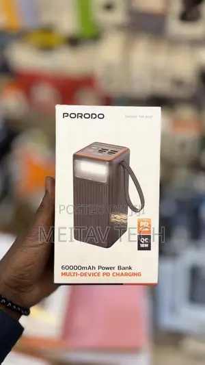 Porodo 60000mah Power Bank 65w, Laptop Power Bank