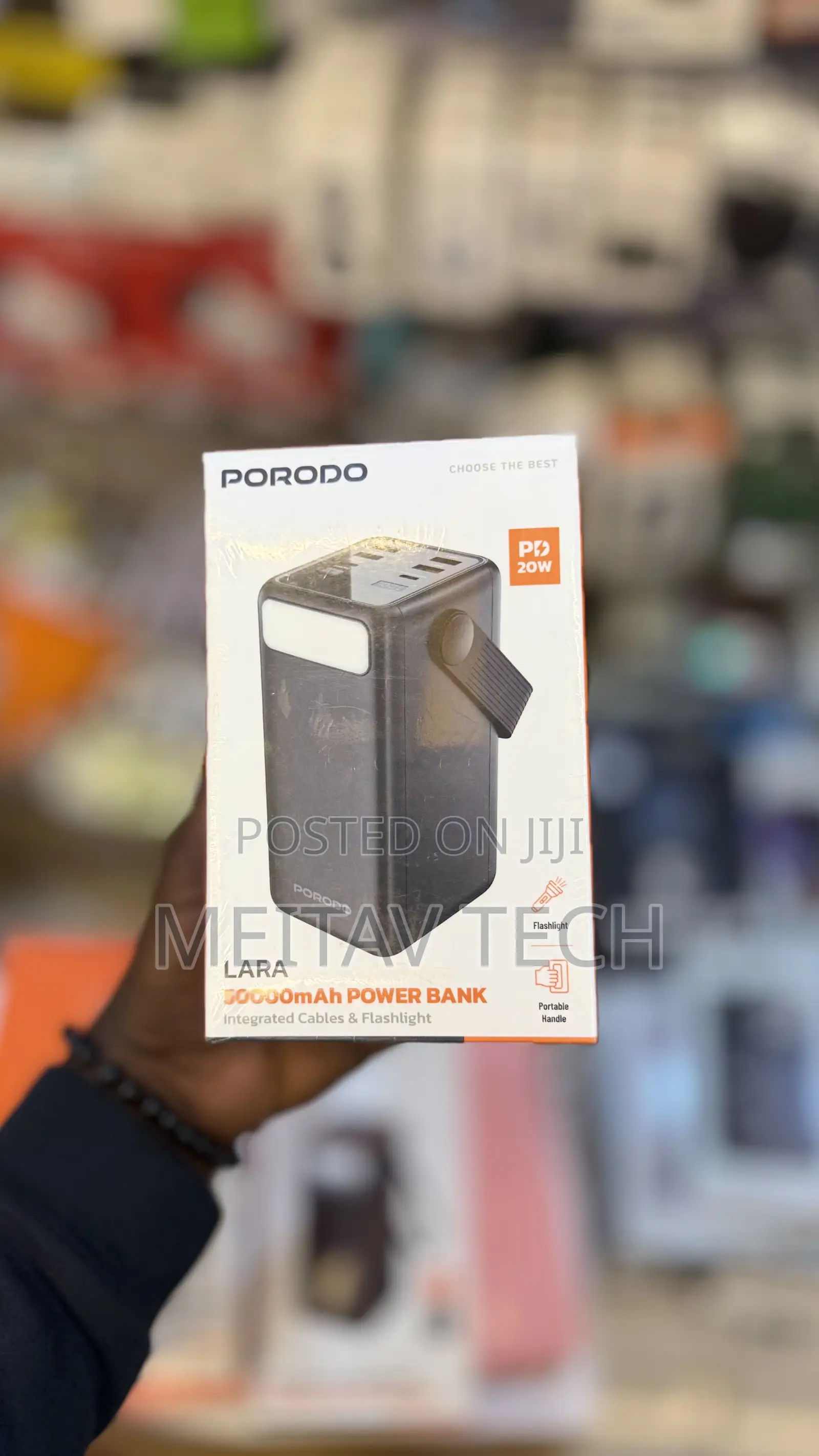Porodo Lara 50000mah Power Bank With Integrated Cables