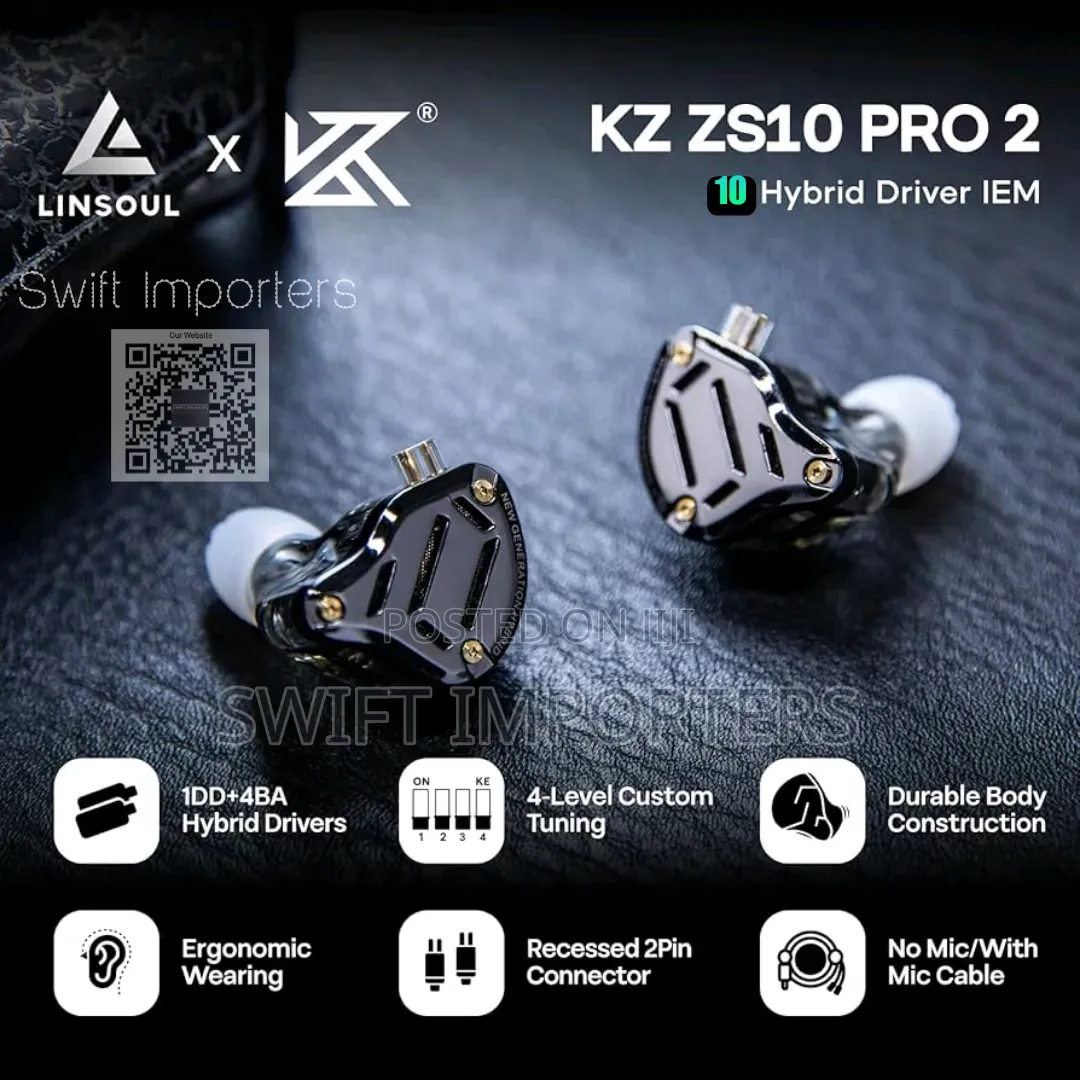 Kz Zs10 Pro 2 Hybrid 10 Driver Inear Iems Stage Monitors Studio Gaming