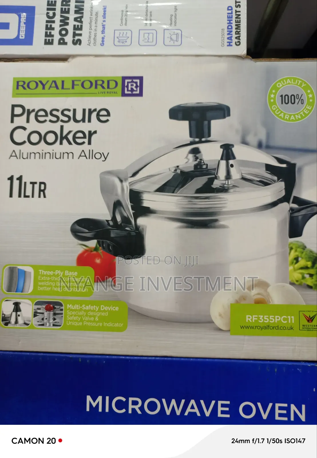 Royalford 11l Aluminium Alloy Pressure Cooker. Pressure Cooker