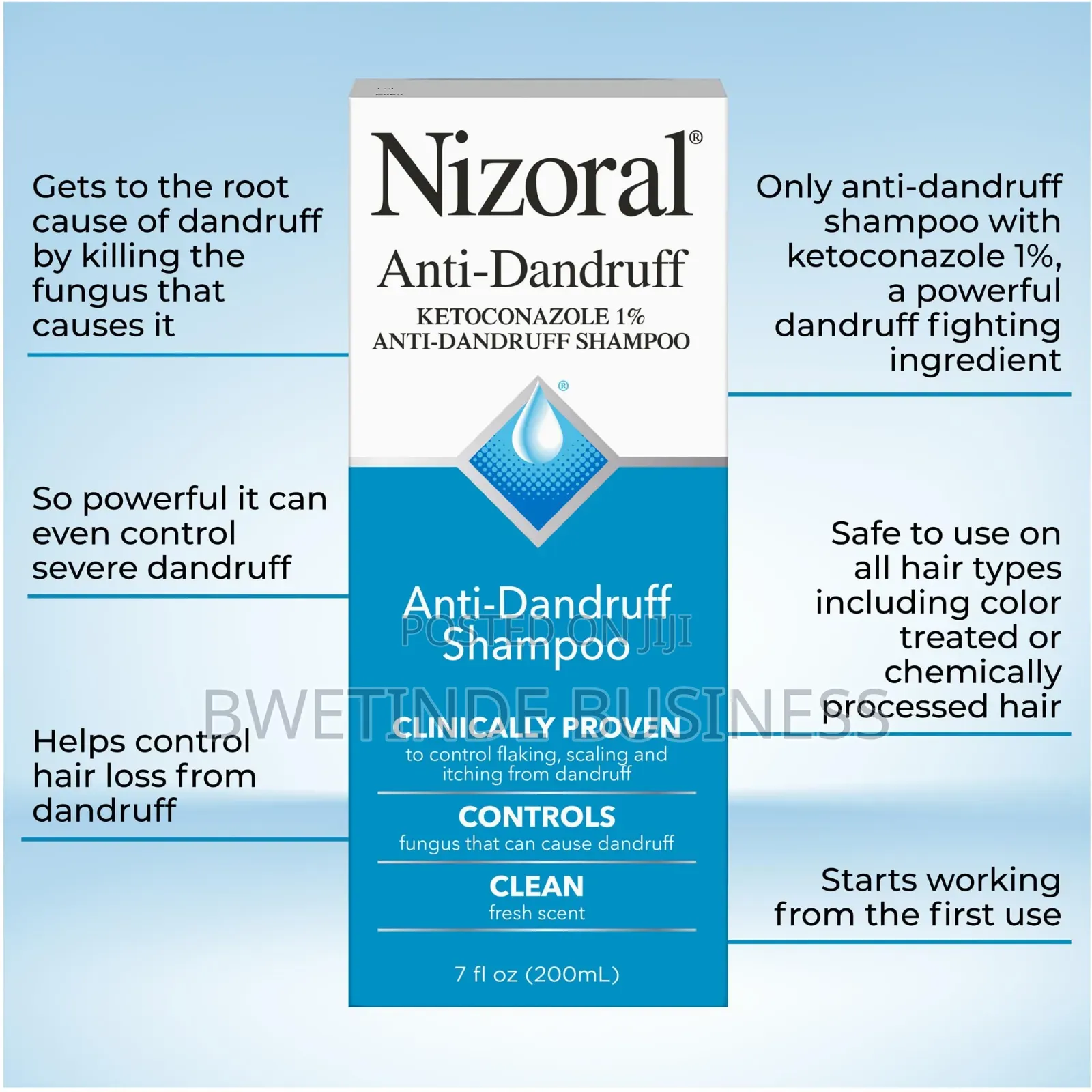Nizoral Anti-Dandruff Shampoo With 1% Ketoconazole, Fresh Scent